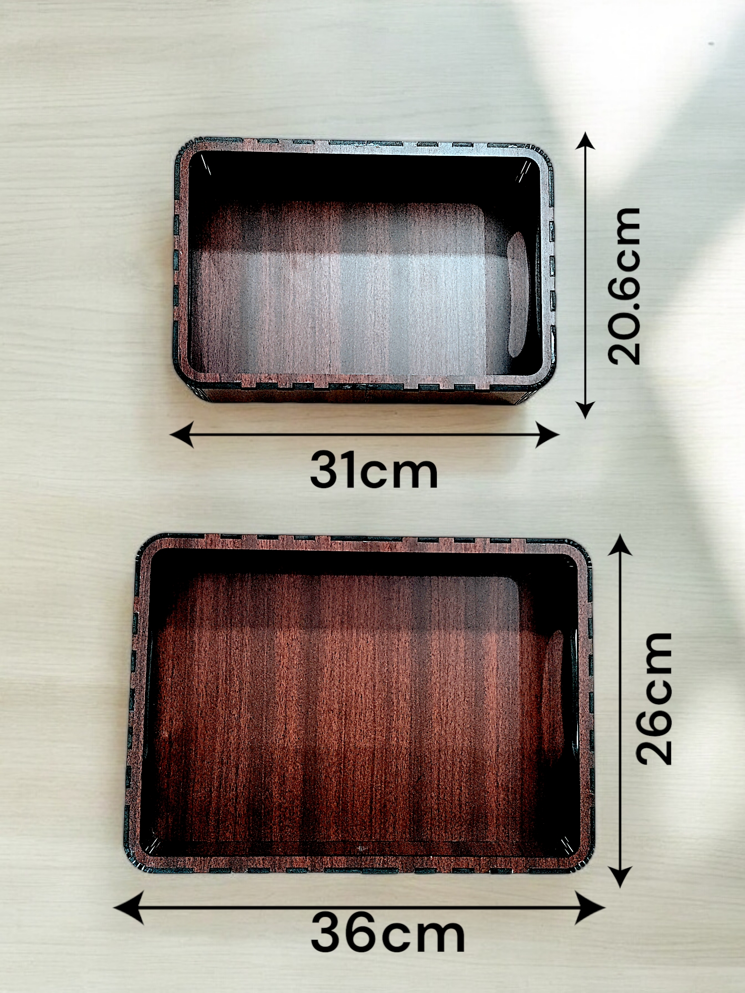 Elegant Wooden Tray Set of 2 – Stylish & Durable Wooden Trays for Dining & Serving - Image 6