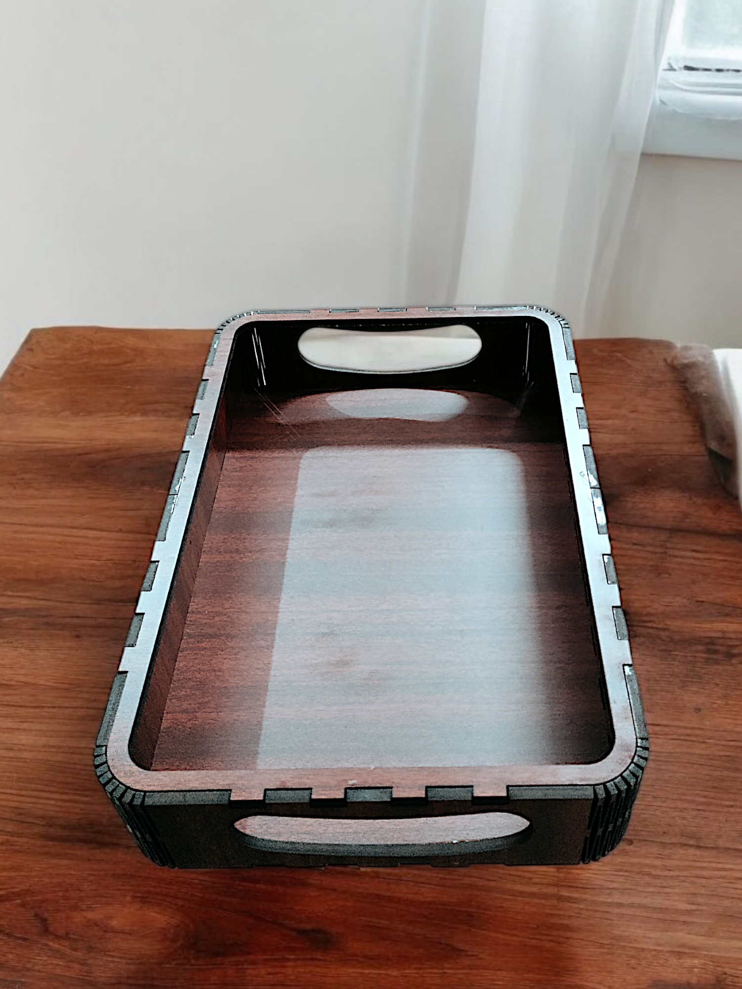 Elegant Wooden Tray Set of 2 – Stylish & Durable Wooden Trays for Dining & Serving - Image 3