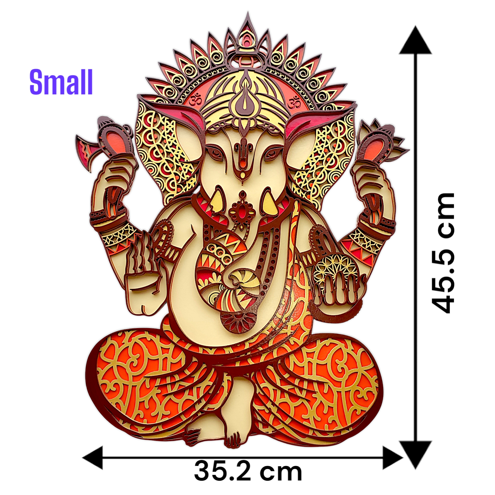 "Divine Lord Ganesh – Multilayer Wall Art" - Image 2