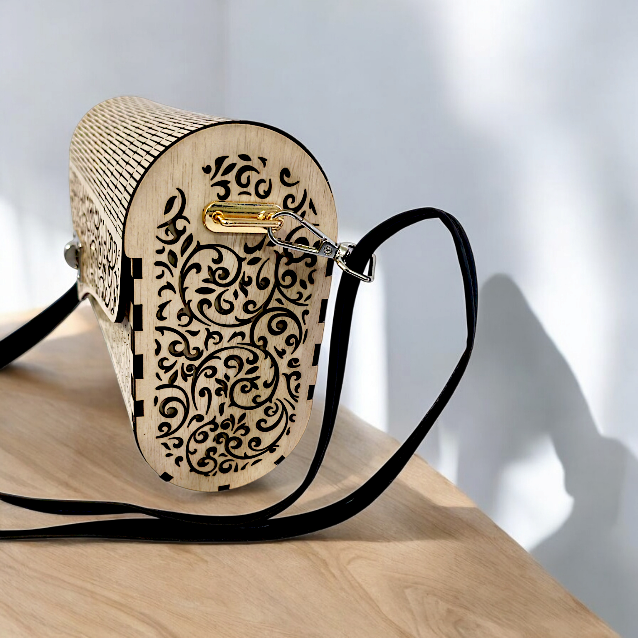 Elegant Wooden Purse – Handcrafted Wooden Handbag - Image 2