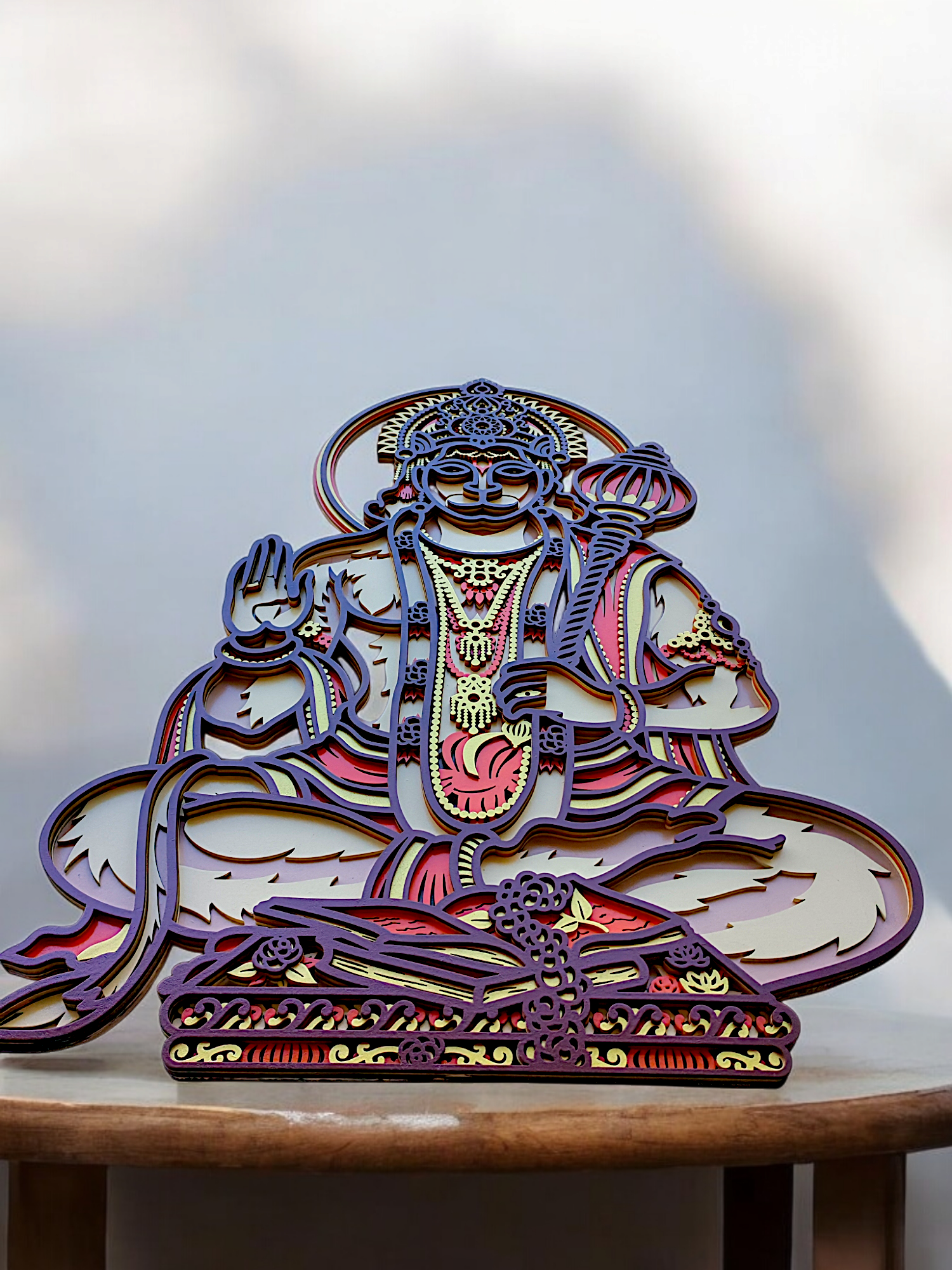 "Divine Hanuman Ji – Multilayer Wall Art" - Image 2