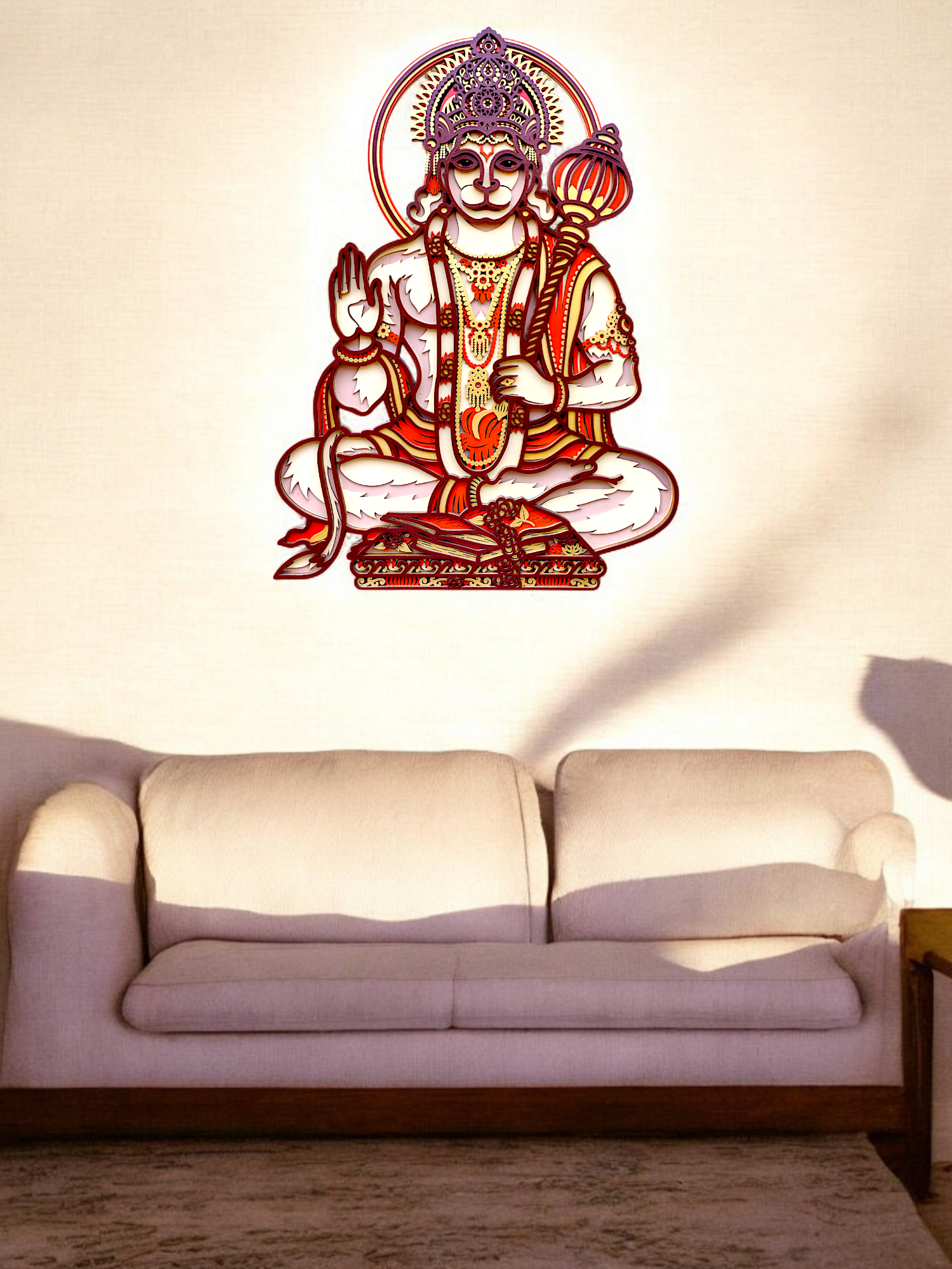 "Divine Hanuman Ji – Multilayer Wall Art" - Image 6