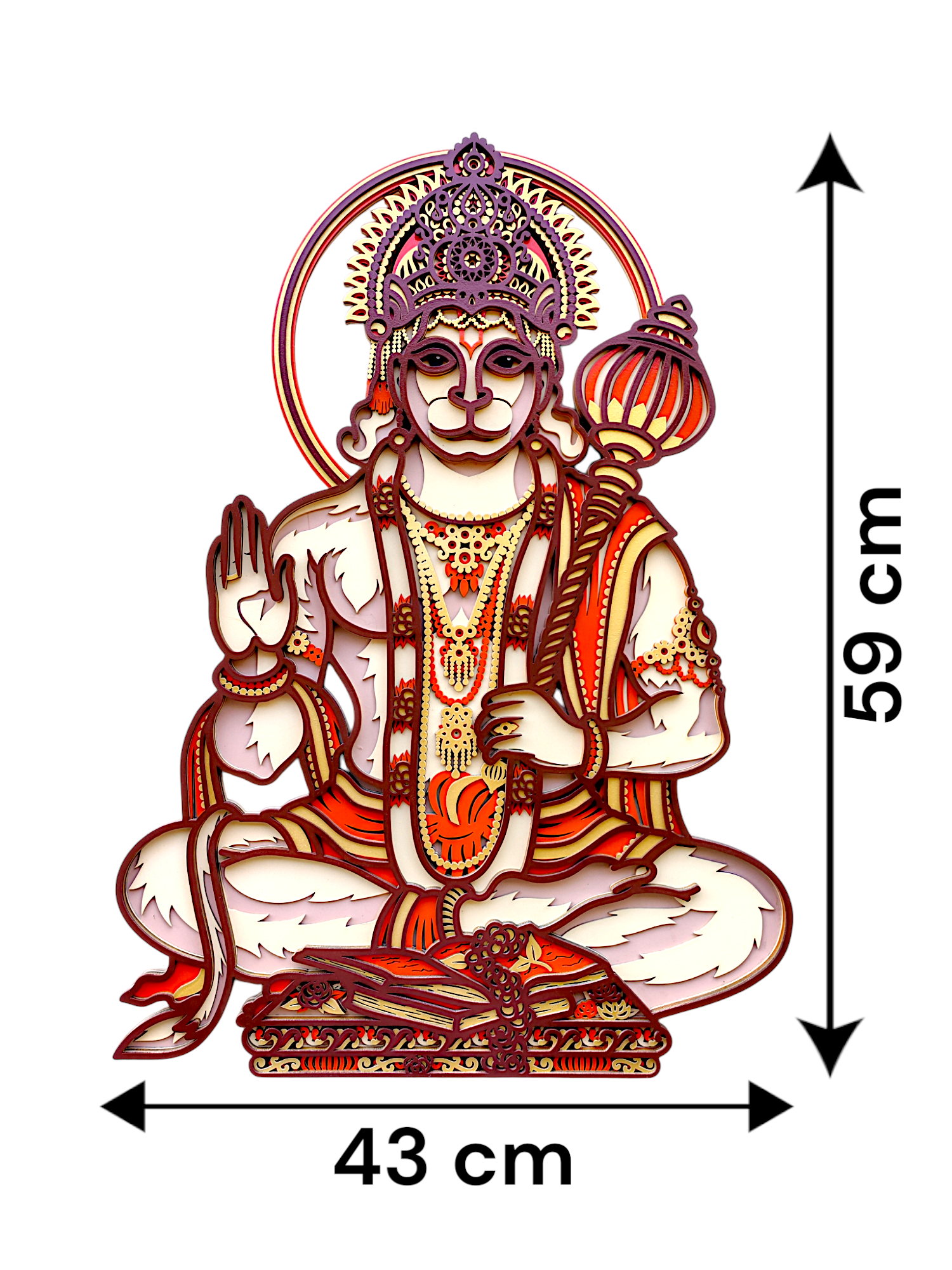 "Divine Hanuman Ji – Multilayer Wall Art" - Image 7