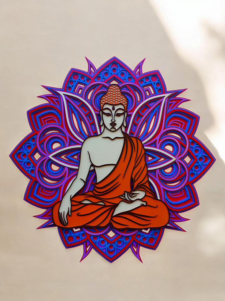 multilayer mandala wall art