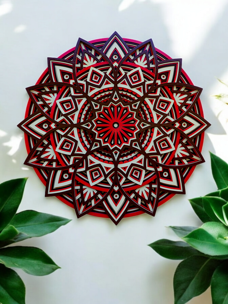 multilayer mandala wall art