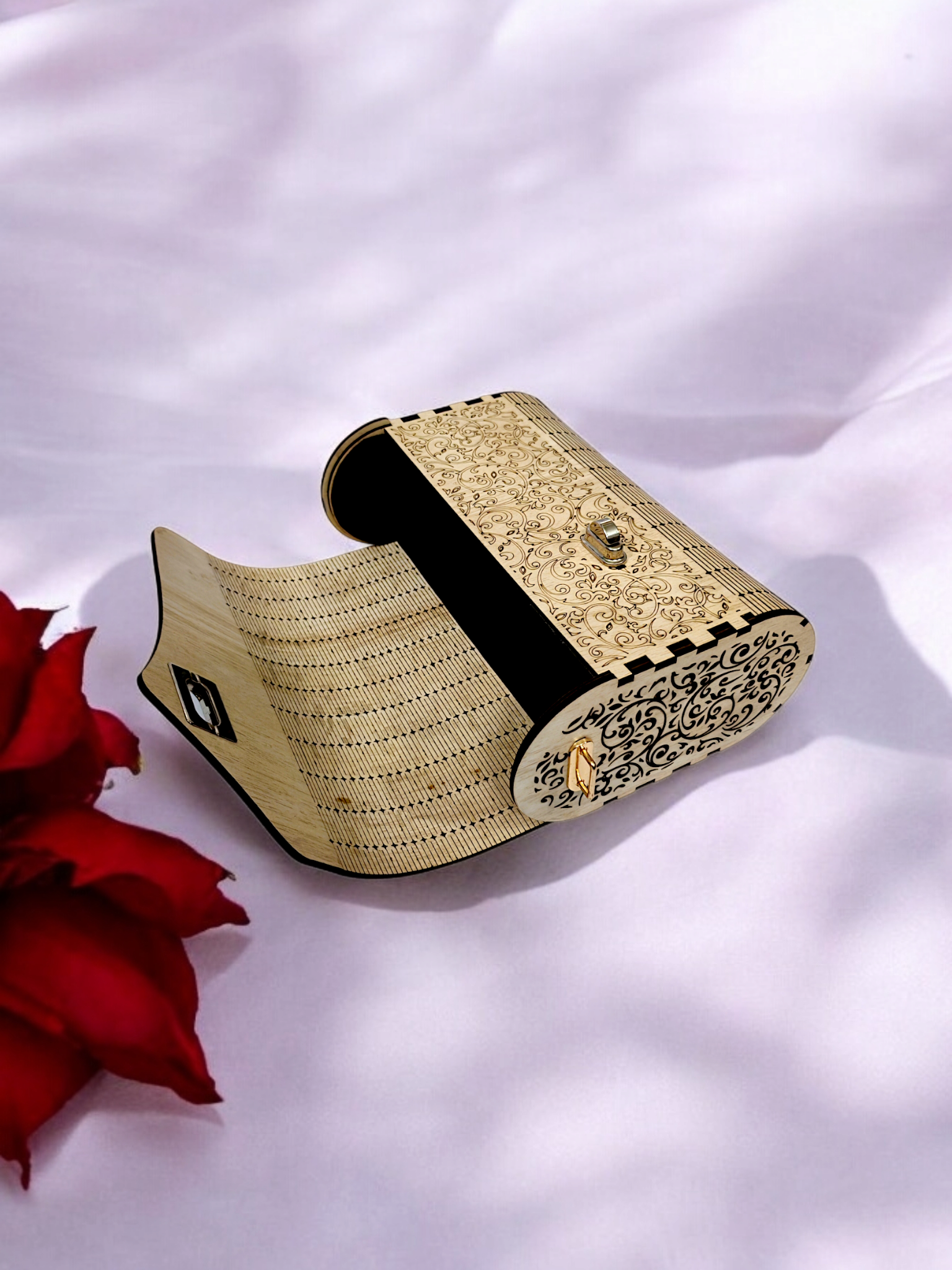 Elegant Wooden Purse – Handcrafted Wooden Handbag - Image 7