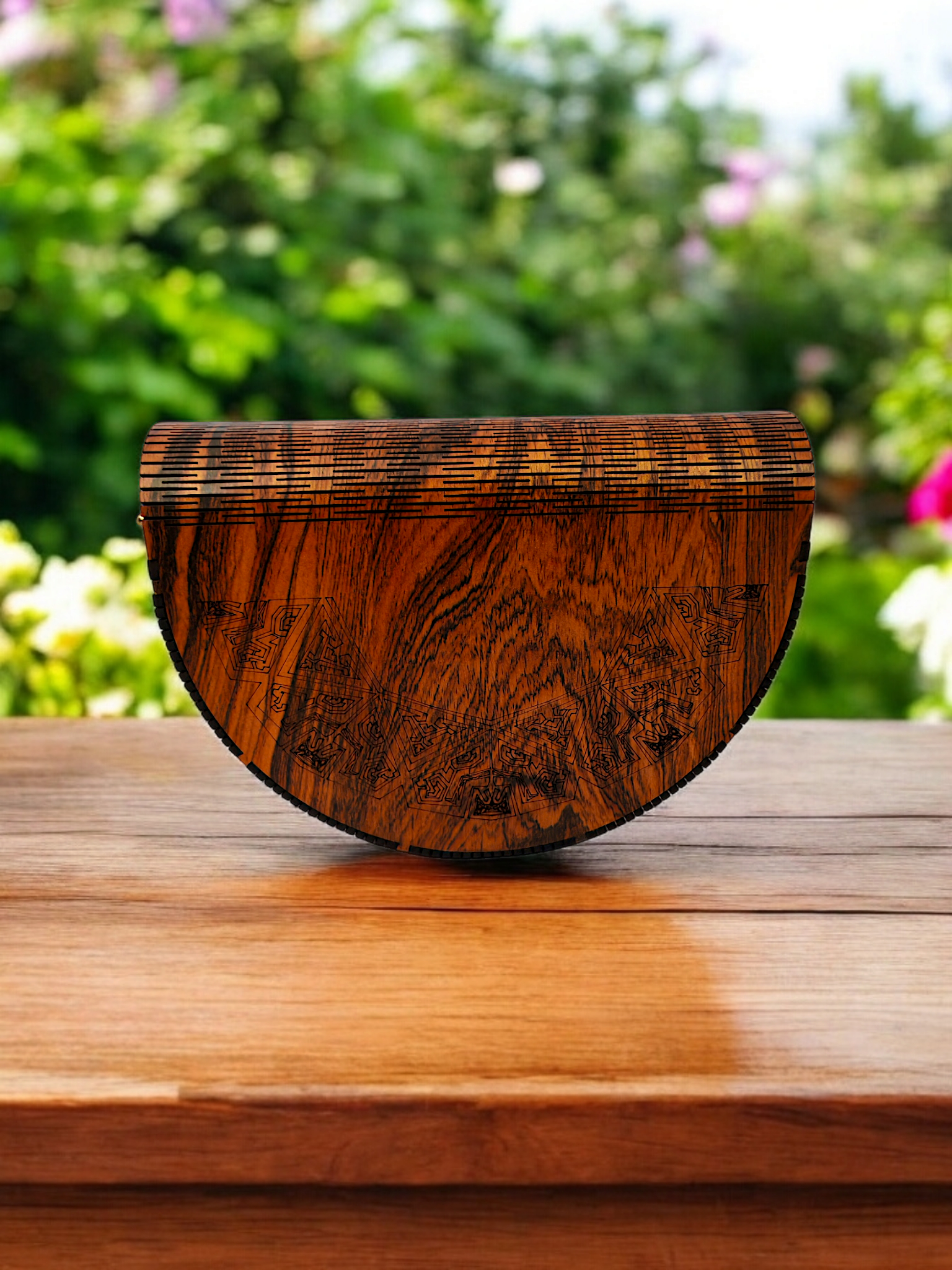 "Elegant Handcrafted Wooden Purse – Stylish & Unique Wooden Handbag" - Image 3