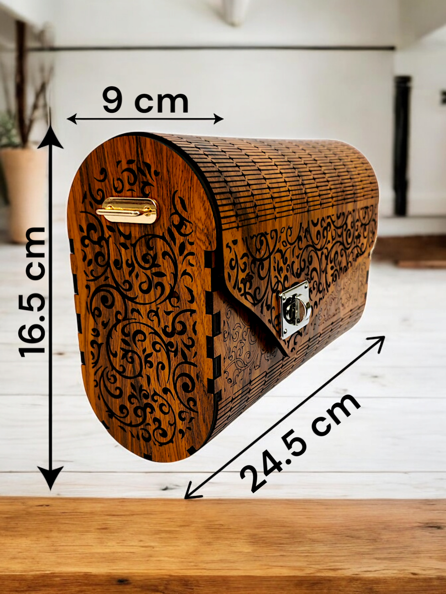 Elegant Wooden Purse – Handcrafted Wooden Handbag light brown - Image 7