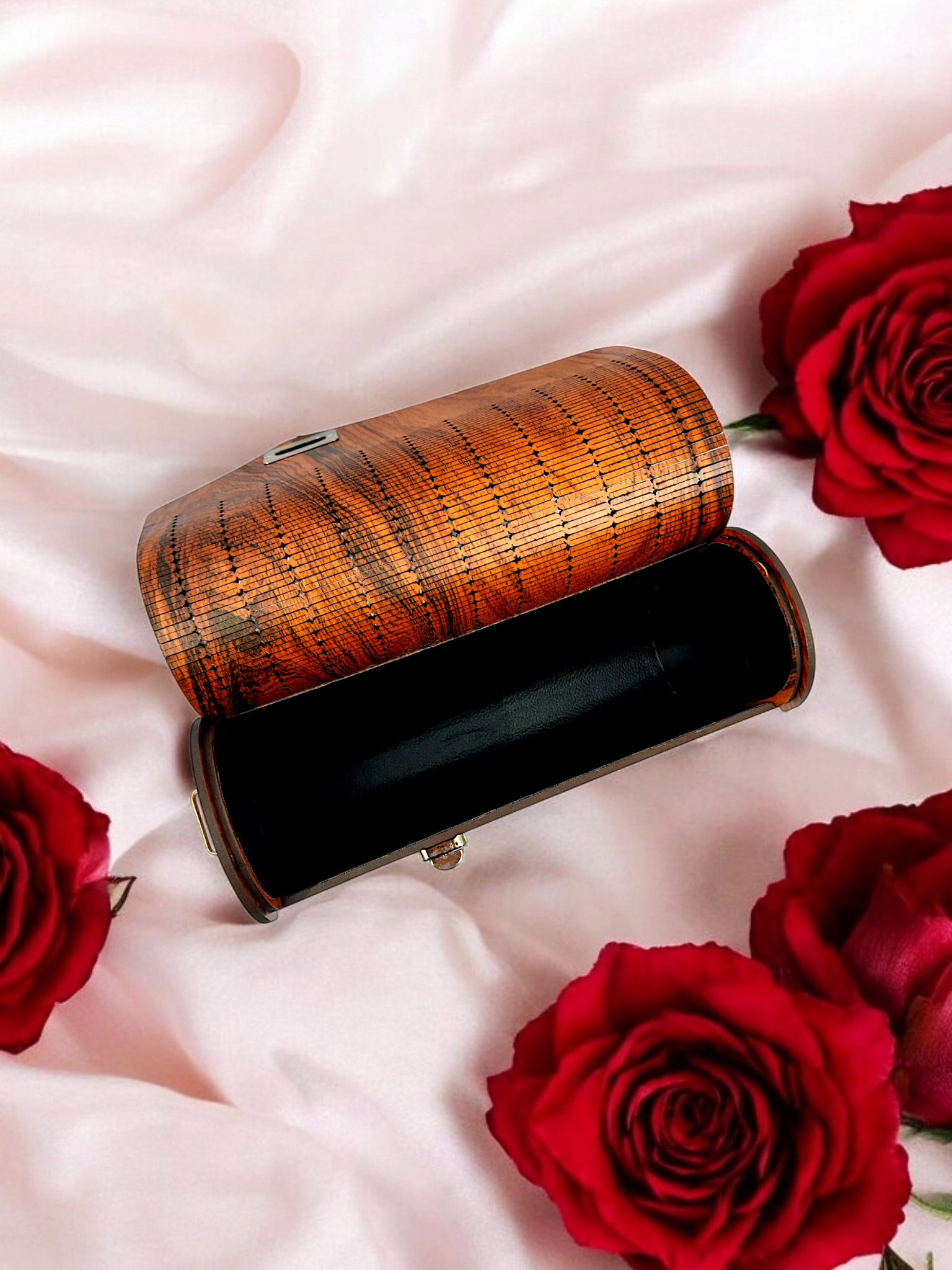 Elegant Wooden Purse – Handcrafted Wooden Handbag Dark Brown - Image 6