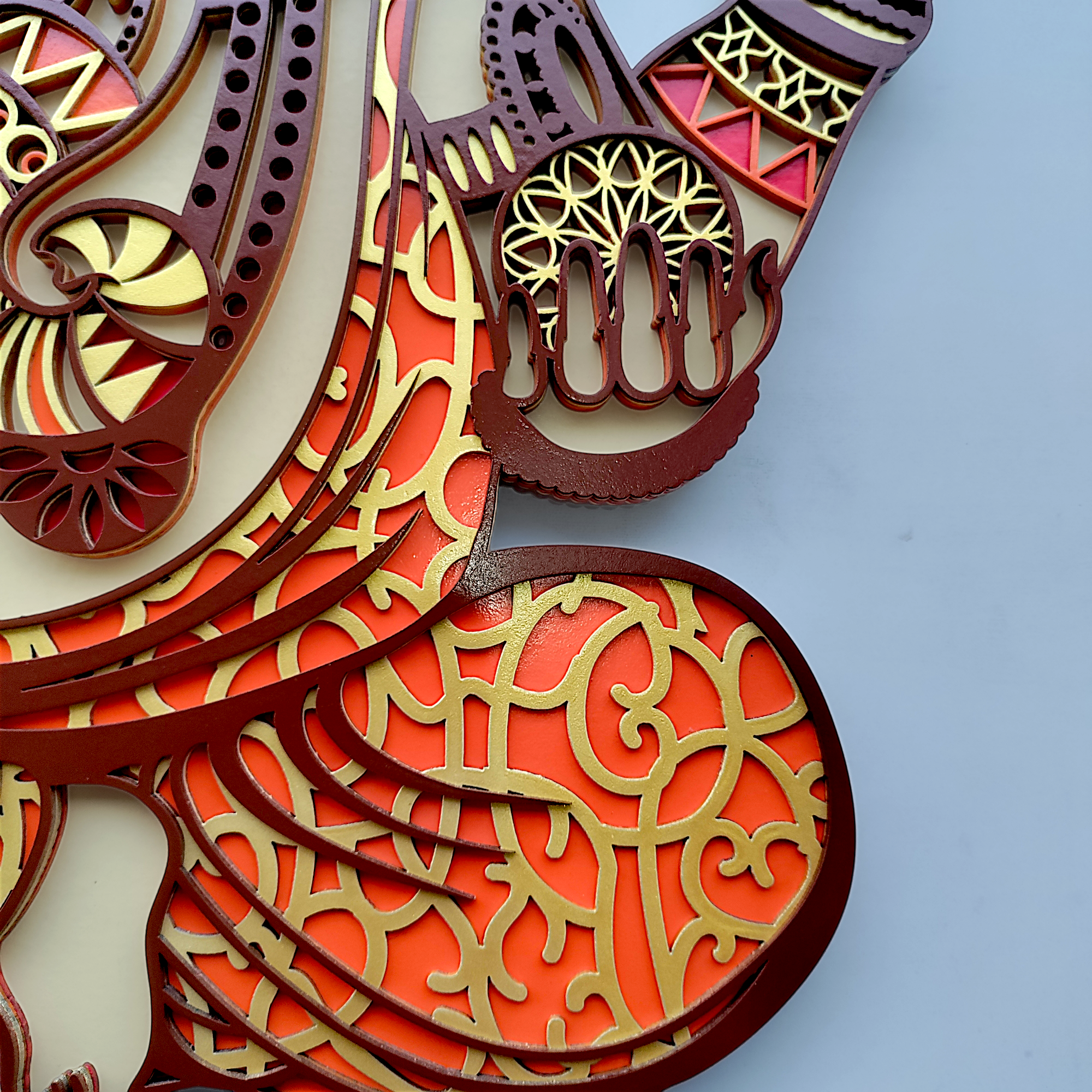 "Divine Lord Ganesh – Multilayer Wall Art" - Image 3