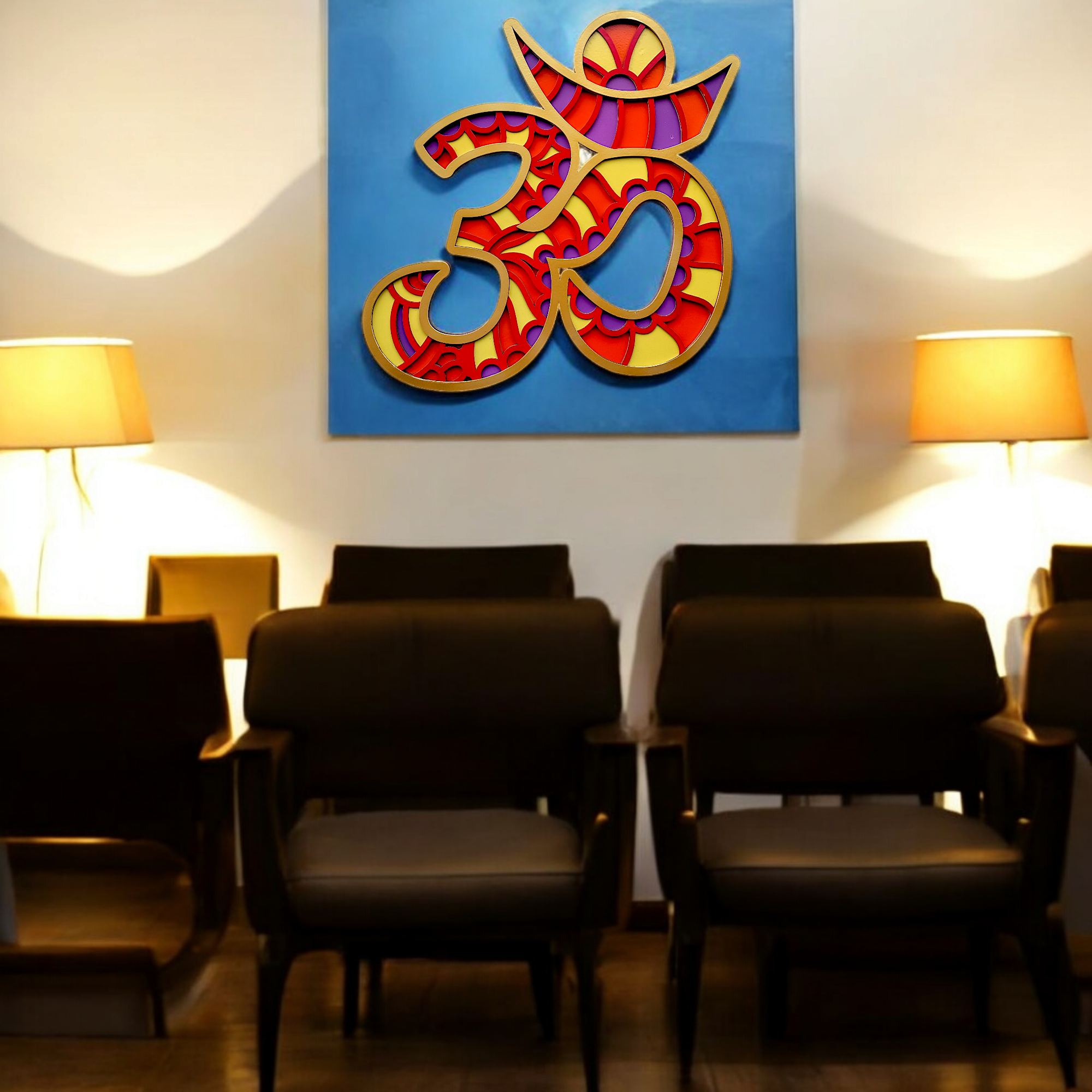 "Om Harmony: Multilayer Mandala Om Wall Art for Spiritual Décor" - Image 5