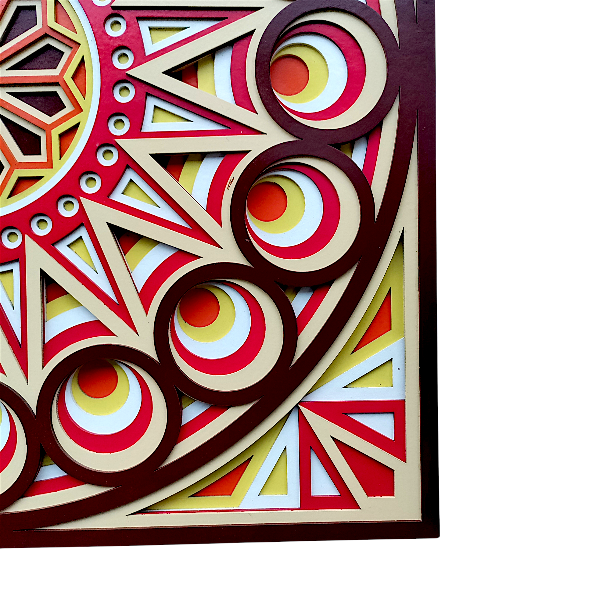 "Square Multilayer Mandala Wall Art – Intricate Spiritual Décor" - Image 3