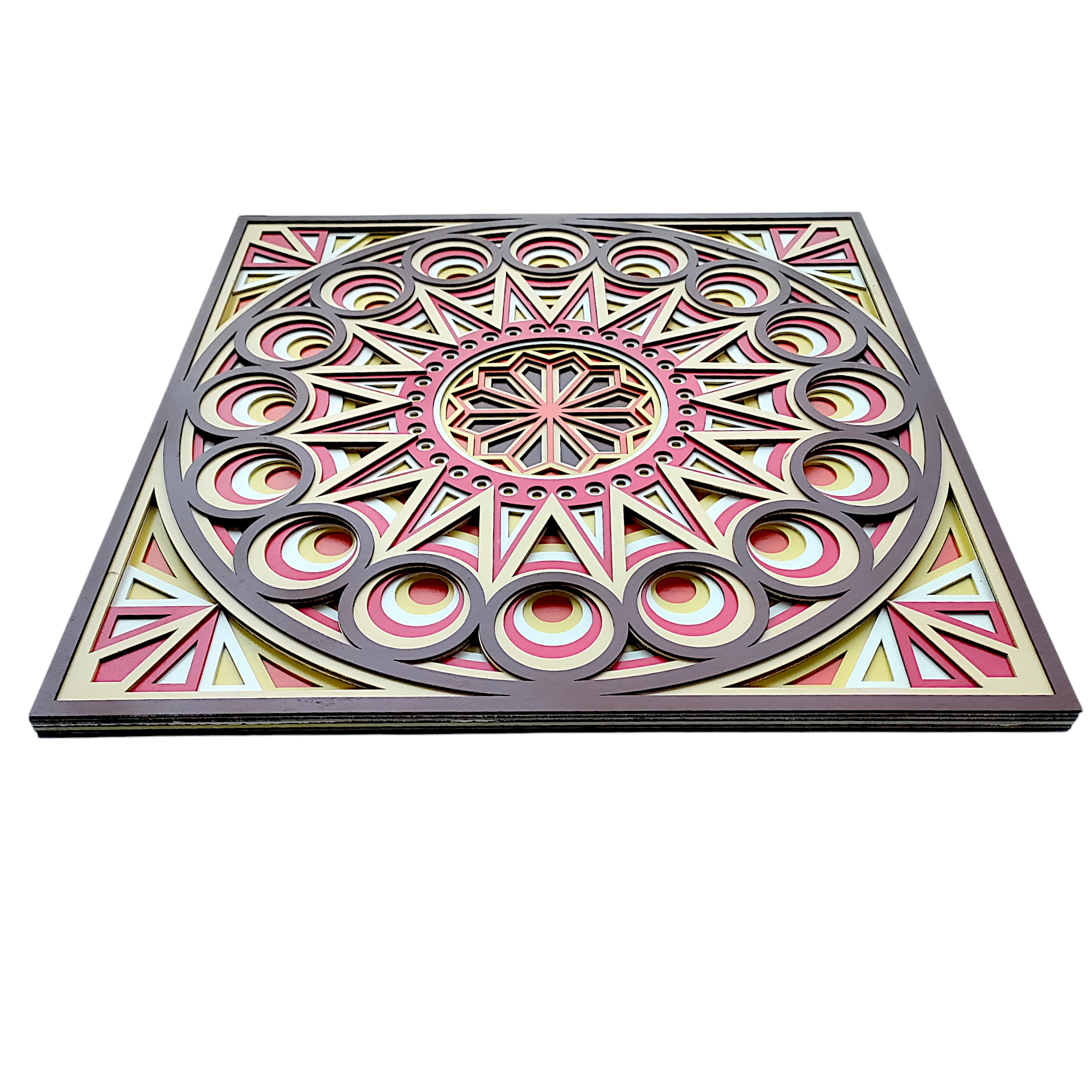 "Square Multilayer Mandala Wall Art – Intricate Spiritual Décor" - Image 4