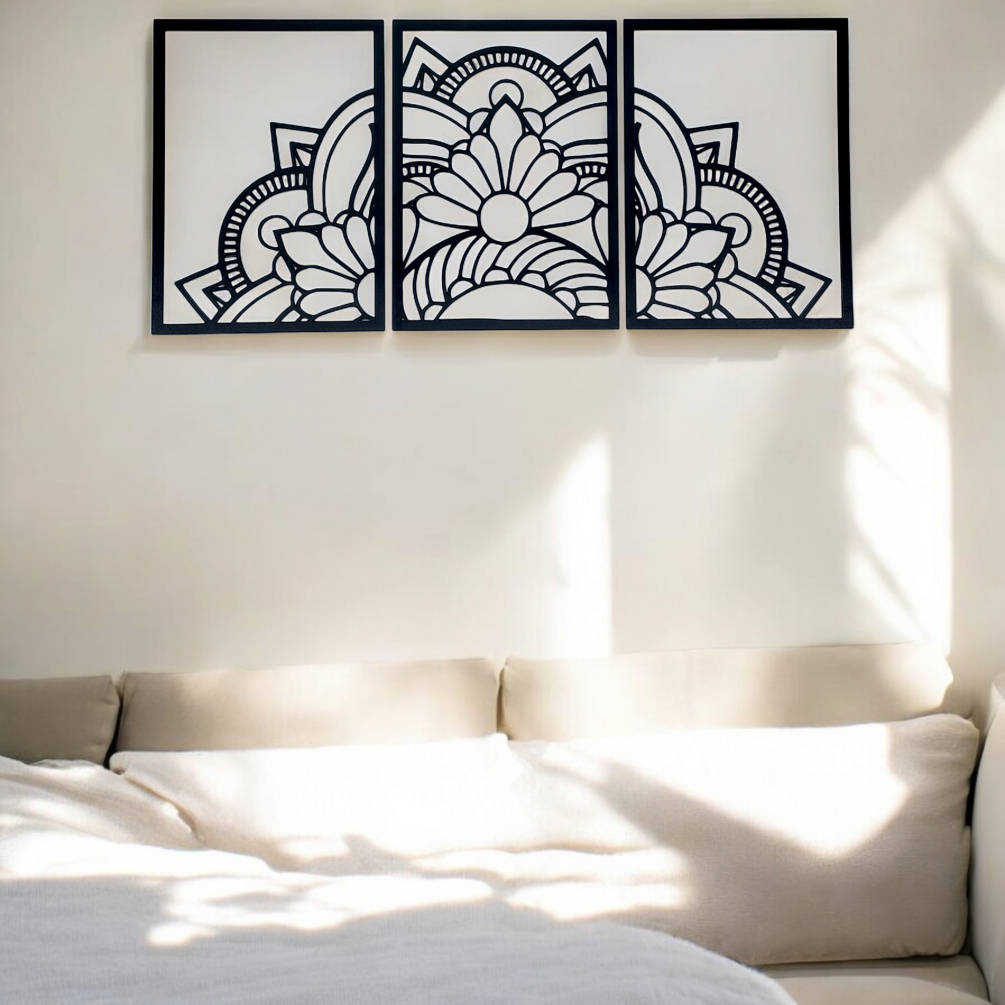 Wooden 3D 3 Pieces Wall Art Panel Frame - Image 3