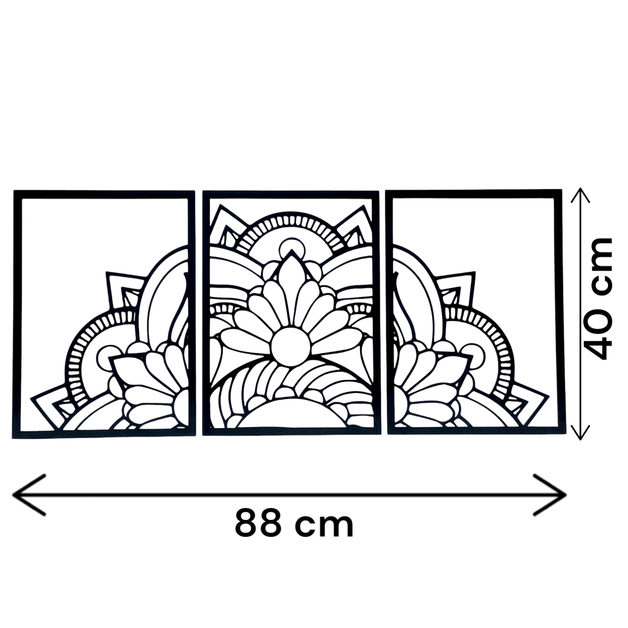 Wooden 3D 3 Pieces Wall Art Panel Frame - Image 4