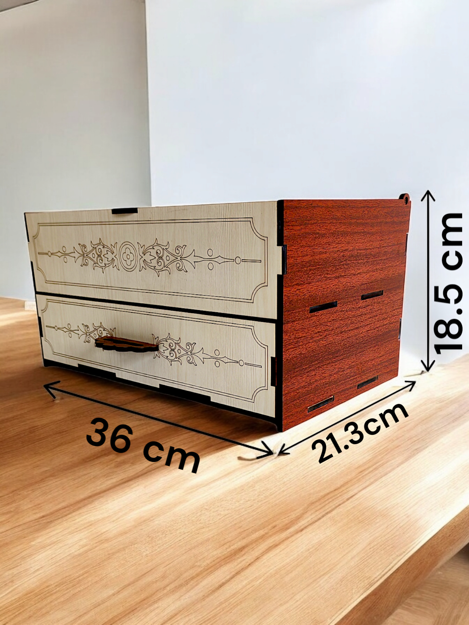 "Elegant Wooden Jewellery Box" - Image 4