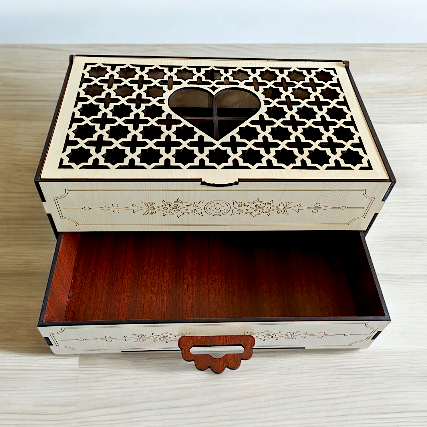 "Elegant Wooden Jewellery Box" - Image 3