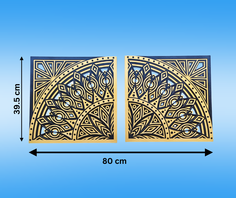 "Multilayer Mandala Wall Art - Set of 2 | Intricate Home Décor" - Image 5