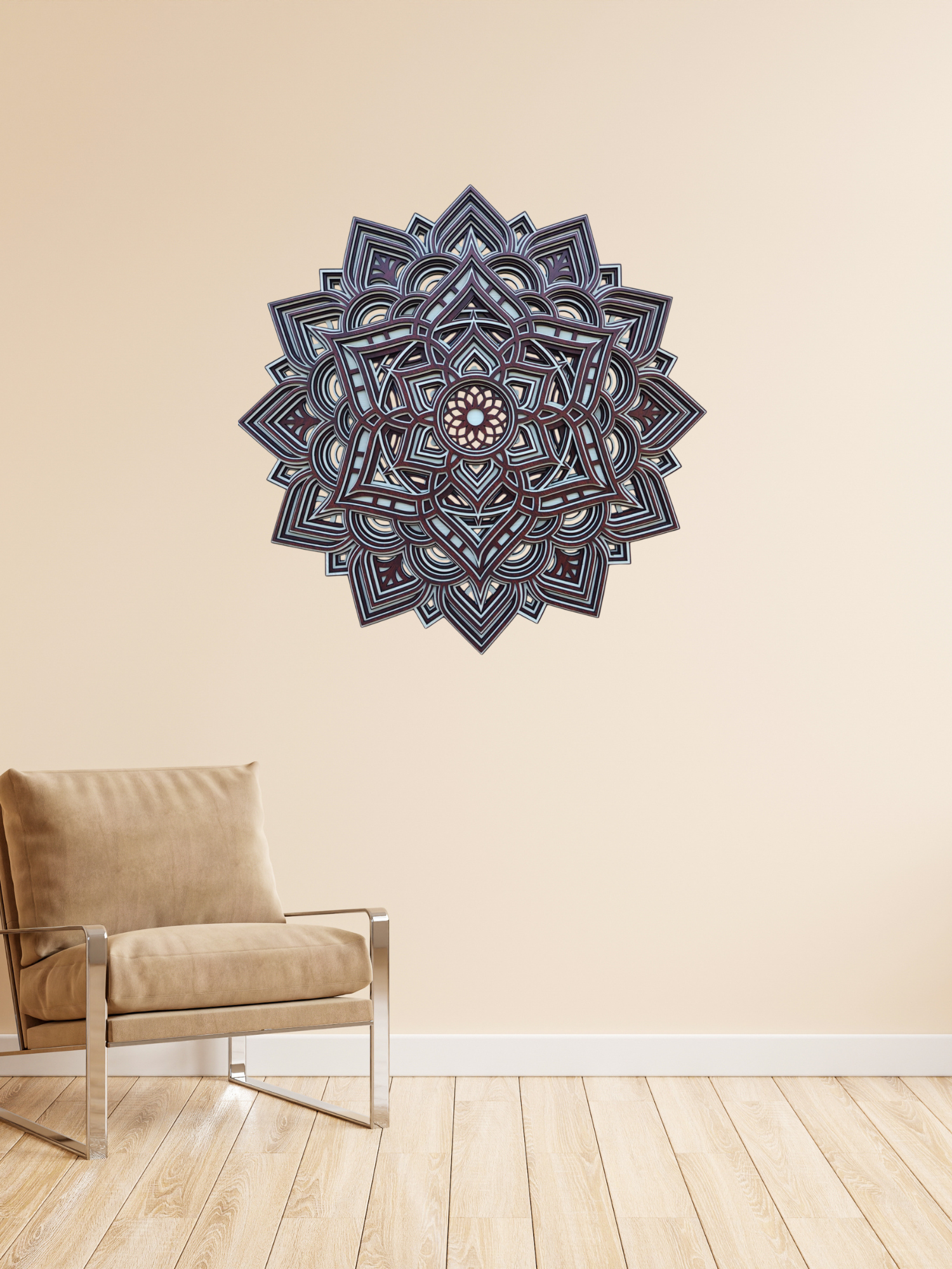 Celestial Mandala – Layered Wall Art - Image 4