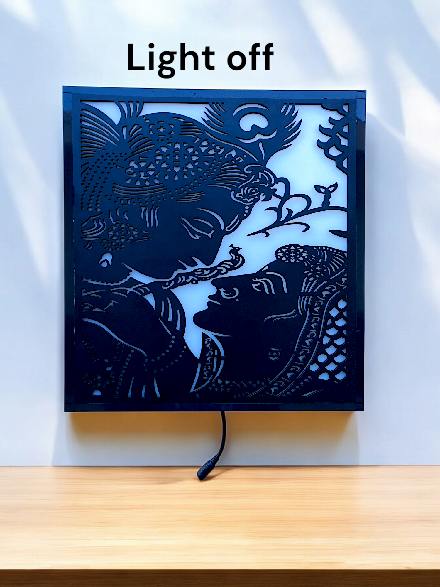 Divine Glow: Radha Krishna LED Wall Decor ✨💖🎨 - Image 3