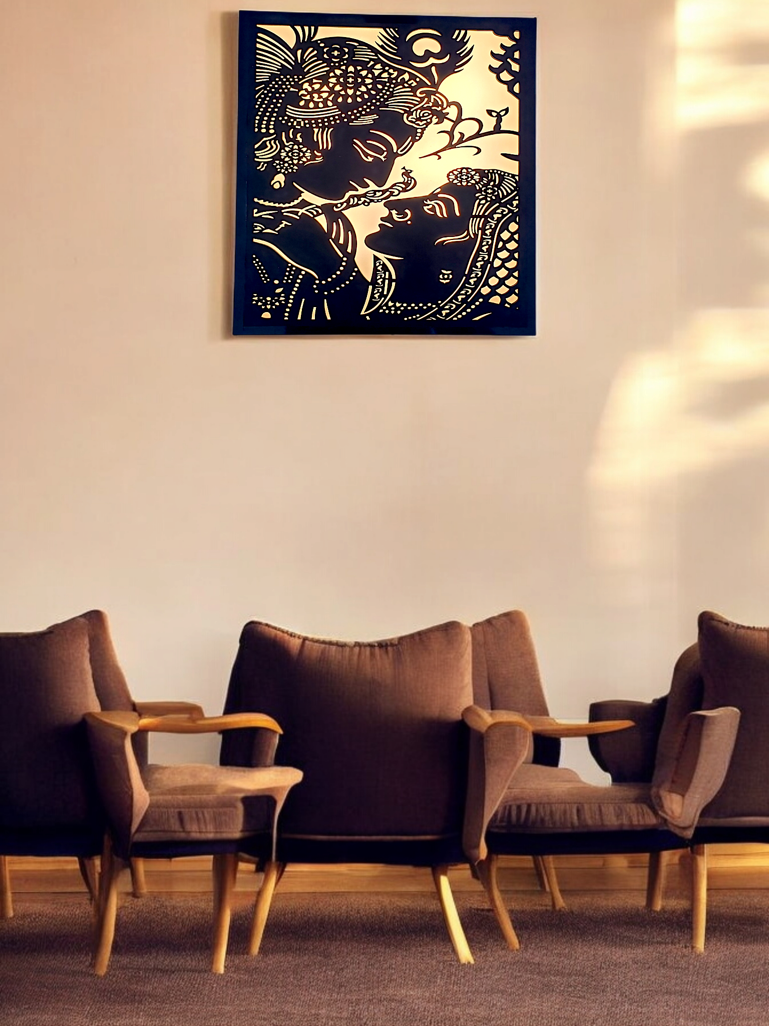 Divine Glow: Radha Krishna LED Wall Decor ✨💖🎨 - Image 5